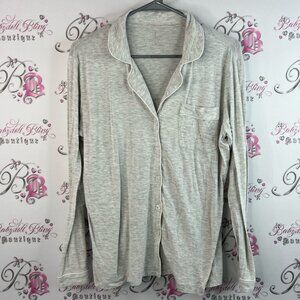 Sioro button down soft long sleeve pocket on front Heather Gray Knitwear